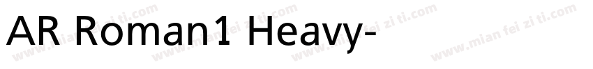 AR Roman1 Heavy字体转换